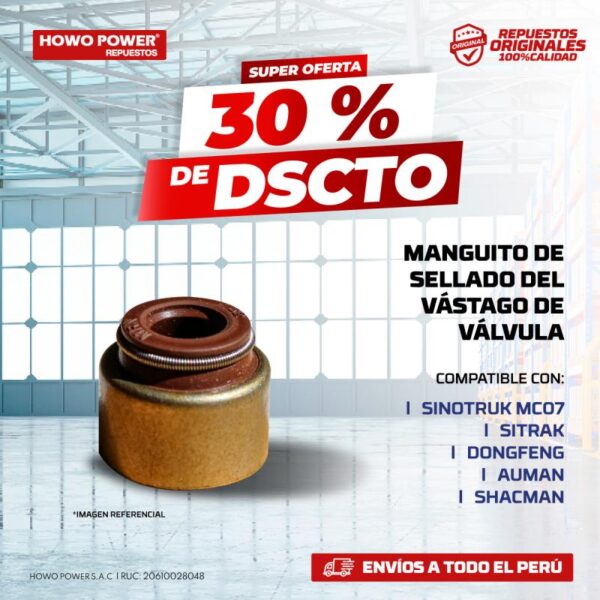 MANGUITO DE SELLADO DEL VASTAGO DE VALVULA